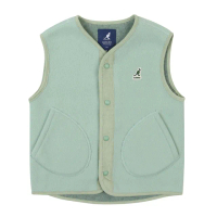 【KANGOL】韓國-KIDS 輕量刷毛背心-薄荷綠色(W22AV005MT)