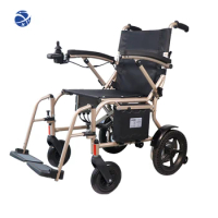 YYHC Portable Foldable Lightweight Lithium Battery Wheelchair Motorized Folding Power Electric Wheelchair for Disabled