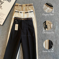 Onenawa_id1 - Oro Pants Knit Celana Panjang Korean Style / Celana Panjang Highwaist Panjang Hitam Ku
