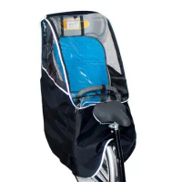 Bike Child Seat Rain Cover - Windproof Front Opening Bicycle Rain Cover for Rear Child Seat - Waterproof Breathable Bike Seat