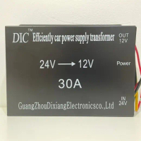 car power supply transformer converter stepdown 24v to 12v 30a