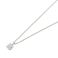 【二手名牌BRAND OFF】Tiffany & Co 蒂芬妮 Pt950鉑金 鑽石 Solitaire 項鍊