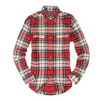 美國百分百【全新真品】Ralph Lauren 襯衫 RL 長袖 上衣 Polo 紅藍綠 格紋 雙口袋 柔軟 男 S L號