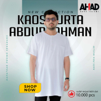 Kaos Kurta Abdurrahman | Baju Muslim Pria | Putih Polos