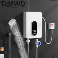 DMWD 5500W Instant Electric Water Heater Shower Bathroom Faucet Hot Water Heater Digital Display 3 Seconds Instant Heating EU US