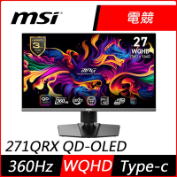 MSI微星 MPG 271QRX QD-OLED 27型 2K 360Hz HDR電競螢幕