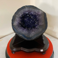 天然 烏拉圭🇺🇾5A財寶袋圓洞型 晶洞 紫水晶洞  🔮紫遇貴人 專屬你的小烏圭😘系列 2.8kg 編號:235