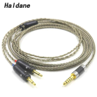 Haldane Gun-Grey 16Cores Silver Plated Graphene Headphone Upgrade Replace Cable for Clear celestee NEW focal ELEAR