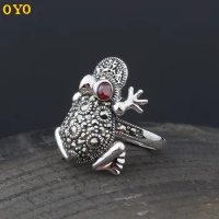 100%S925 sterling silver jewelry lucky gold chan open ring women's new ring