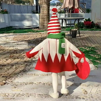 【快速出貨】圣誕新款裝女孩兒童連帽紅色斗篷針織毛衣綠圍巾套裝連衣裙