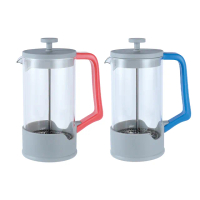 【Quasi】芽萃耐熱玻璃法式濾壓壺1000ml(咖啡、茶葉、沖泡壺)