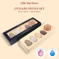 CJBC SK-Forever Sponge Make Up Sponge Set 4 Jenis Sponge + Stand Sponge Make Up Sponge Kering dan Ba