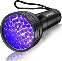 Vansky UV Flashlight Black Light 51 LED Blacklight Urine Detector for Dog/Cat Urine Dry Stains Bed