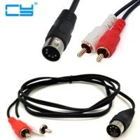 5Pin DIN Plugs Male to 2RCA Male Converter Cable Audio Cable for Electrophonic Bang Olufsen Naim Quad Stereo Systems 1.5m