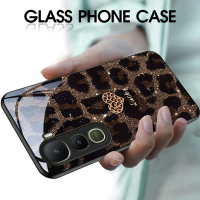 เคสโทรศัพท์, สำหรับ vivo Vivo Y400 5G, ลายเสือดาว, หัวใจนำโชค, มีสไตล์, เคลือบมัน, แฟชั่น, เคสกระจกน