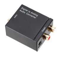 DAC Digital to Analog Audio Converter Optical Fiber Coaxial Signal to Analog DAC Spdif Stereo 3.5mm Jack 2*RCA Amplifier Decoder