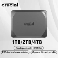 Crucial X9 Portable SSD 1TB 2TB 4TB External Solid State Drive SSD Up to 1050MB/s USB 3.2 for Mac Dell Lenovo Asus HP Loptop