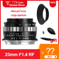TTArtisan 23mm F1.4 Lens APS-C MF Camera Lens For Canon EOS R RP R5 R6 R7 R10 Camera for Canon EOS R RF Mount Camera
