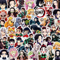 Sticker sổ tay Demon Slayer Tanjiro, Nezuko, Shinobu Kocho, sticker trang trí điện thoại manga đen t