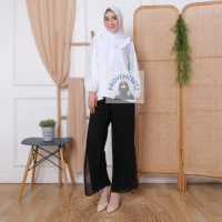 Atasan blouse wanita muslim busui jumbo- Lesti - dusty, XL