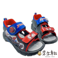 【樂樂童鞋】台灣製蜘蛛人電燈涼鞋(男童鞋 涼鞋 兒童涼鞋 燈鞋 電燈鞋)
