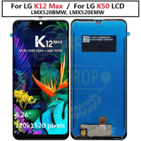 For LG K12 Max LCD Screen Display LMX520BMW, LMX520EMW Digitizer with frame Assembly Mobile Phone Pa