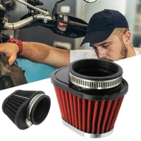 Motorcycle Air Filter Cleaner Engine Air Intake Filter Mushroom Head Universal Air Cleaner Cold Air Filters Clamp On 51/55/60mm