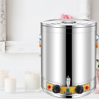 Liter Hot Water Dispenser Boiler Double Wall 304S/S Electric Wax Melter Soy Wax Melting Pot Candle Maker for DIY Candle Making