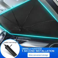 2024 Upgraded Car Windshield Sun Shade Umbrella Foldable Car Sunshade Front Window Cover for UV Ray Block &amp; Sun Heat Insulation