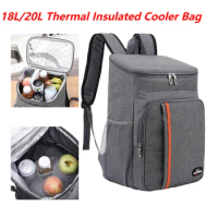 20L Thermal Insulated Cooler Bag Thermal Backpack Camping Cooler Bag Drink Bento Bags Waterproof Leakproof Large Thermal Bag