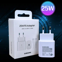 Original Samsung 25W Charger Super Fast Charge Type-C EU Adapter For Galaxy S23 S22 Plus S21 S20 FE Note 20 10+ A54 A34 5G Phone