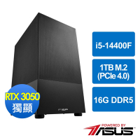 華碩B760平台[領航勇士]i5-14400F/16G/RTX 3050/1TB_M2