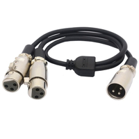 XLR one centimeter two bus microphone cable XLR M - 2 XLR F y cable splitter microphone audio cable adapter 0.5M1.5M3M5M