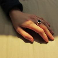 【mittag】dot a ring_點a戒指(黑色 尖晶石 氣質 情人節 生日禮 閨蜜禮 戒指\)