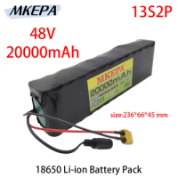 13S2P 48V 20Ah Electric Scooter Battery Pack 18650 Lithium Ion Battery 1000w Electric Scooter E-bike Conversion Kit BMS +Charger