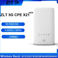Original brand new 5G product CPE ZLT X21 WIFI router wireless router with SIM card 5g dual frequency NSA+SA modem 5g wifi