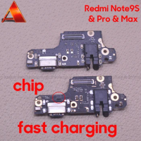 For Xiaomi Redmi Note 9S Pro Max USB Charging Port Connector Flex Calbe With Microphone Mic