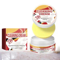 Kitchen Cleaner Strong Cleaning Power Cleaning Paste Multi-Surface Floor Cleaner No Stimulation Grout &amp; Oven Cleaner with Sponge