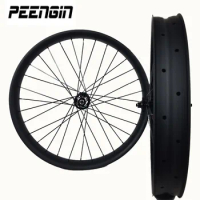 Stronger And Stiffness Of The Bike Hstory 26 Inch Carbon FatBike Wheelsets 100mm Width 25mm Depth Hookless Tubeless Compatible