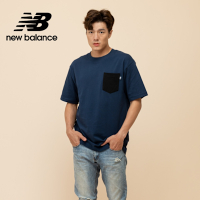 【New Balance】口袋短袖上衣_男性_深藍色_MT51501NNY