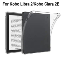Funda Shockproof E-book Reader Case For Kobo Libra 2/Kobo Clara 2E Transparent TPU Soft Back Cover Protective Shell