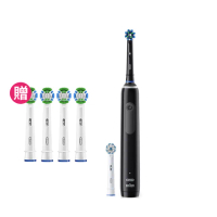 【德國百靈Oral-B-】PRO4 3D電動牙刷-曜石黑/貝加爾湖藍