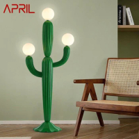 APRIL Nordic Cactus Floor Lamp Cream Style Living Room Bedroom LED Creativity Decorative Atmosphere