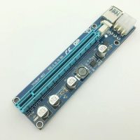 VER008C Molex 6 pin PCIE PCI-E Express 1X to 16X Riser Card Extender 60cm USB3.0 Cable Mining Bitcoin Miner Easy install