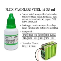 30ml Flux Stainless Steel Fluk Fluks Nikel Tembaga PCB Baterai Flux