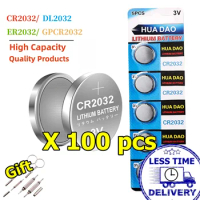 CR2032 CR 2032 3V Lithium Battery DL2032 ECR2032 BR2032 For Remote Control Watch Car Key Clock Electric Toy Button Coin Cell
