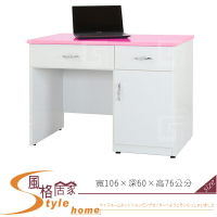 《風格居家Style》(塑鋼材質)3.5尺二抽一門書桌下座-粉/白色 221-04-LX