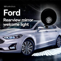 2pcs wing ST LED Rear View Mirror Shadow Welcome Light For Ford Mondeo Edge Explorer Taurus F-150 Auto Logo Laser Projector Lamp