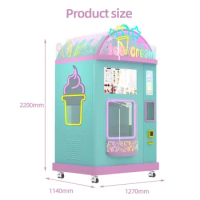 28L/H Fully Automatic Soft Ice Cream Machine Self-service Making Ice Cream Machine Vending Machine 15S For Supermarket Shopping