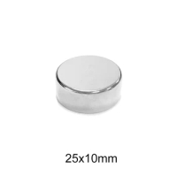 1~10PCS 25x10 mm Strong Cylinder Rare Earth Magnet 25mmX10mm Round Neodymium Magnets 25x10mm N35 Thick Disc Strong Magnet 25*10